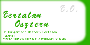 bertalan osztern business card